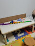 育才儿童桌椅花生桌可升降涂鸦幼儿园学习画画桌宝宝积木玩具游戏桌椅 小黄蜂长方桌120X60CM 单桌 实拍图