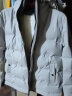 卡帝乐鳄鱼羽绒服男冬季新款鸭绒防寒服加厚时尚休闲中青年免洗连帽保暖外套 白灰色 4XL(建议150-165斤) 实拍图