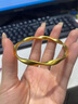 中国黄金（CHINA GOLD）莫比乌斯黄金手镯女足金古法素圈镯子手环饰品生日礼物送女友爱人 【古法无孔】圈号56 约5g 实拍图