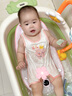 小哈伦婴儿感温洗澡浴架坐躺神器宝宝浴盆通用浴床托防滑垫新生儿浴网粉 实拍图