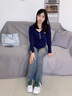 狄德拉小码真皮内增高小白鞋女2025春秋款厚底小个子百搭休闲运动松糕鞋 9cm白棕 (牛皮) 34 (220mm) 标准码 实拍图