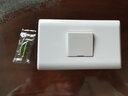 飞雕开关插座118型一位二位五孔组合模块白色暗装家用墙壁面板长方形 一开单控（118白色） 实拍图
