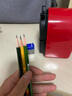 uni三菱削笔器手摇转笔刀卷笔刀KH-20美术用可调削笔长短合金刀头儿童削铅笔安全削笔刀原装 红色 实拍图