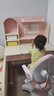 坐得正 儿童学习桌儿童桌椅套装可升降中小学生学习桌椅写字桌实木书桌 1m桌带陪读柜+自动追背椅粉 实拍图