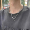 银瑜芒星双层项链男款潮锁骨链轻奢小众设计感嘻哈风情侣男女项链礼物 芒星双层项链 实拍图