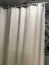 蓓柅酒店卫生间浴帘布纯色提花浴室帘套装洗澡隔断防水帘加厚淋浴挂帘 麻纹-米色 宽180*高180cm 实拍图