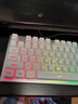 惠普真机械手感键盘 游戏有线背光电竞 吃鸡笔记本台式外设办公圆键朋克键帽键盘 K500Y彩虹白【方键帽】 实拍图