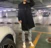 罗蒙高档羊毛呢大衣男士秋冬季中长款风衣外套加棉保暖韩版休闲中青年 黑色 加厚 （50%绵羊毛） XL 180【140-155斤穿】 实拍图