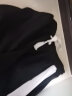 棉致加绒裤子男秋冬季束脚裤雪尼尔休闲裤男灯芯绒运动卫裤长 黑色+米白色【加绒款】 XL 实拍图