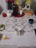 香如故餐桌布防水防油免洗餐桌垫pvc防烫小羊皮桌布软长方形台布茶几布s 烫金-如意米白135*180cm 实拍图
