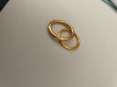 周六福（ZLF）   黄金戒指女款硬金三生三世足金素圈指环 定价单个 光面10号 实拍图