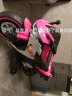 钻诗大号儿童电动摩托车3-7-10岁男女小孩宝宝充电两轮玩具新款摩托 高配粉色+脚踩加速+12V电瓶 实拍图