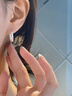 COISE老人耳环妈妈999足银国潮中式耳圈耳饰耳坠生日礼物送长辈婆婆 轻巧版-龙凤福耳环 实拍图