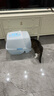 爱丽思（IRIS）猫砂盆全封闭猫厕所特大号封闭式猫屎盆猫沙盆防外溅宠物用品 半开式蓝（12斤以内猫咪使用） 实拍图