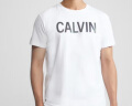 Calvin Klein Jeans夏季男女情侣中性摩登霓虹ck印花休闲圆领短袖T恤J318289 YAF-白色 M   （推荐135-150斤） 实拍图