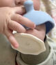 妈贝乐小蘑菇安抚牙胶婴儿牙胶宝宝防吃手硅胶玩具可水煮口欲期0-3-6月 【全阶段】蓝色蘑菇+黄色舞象 硅胶 实拍图