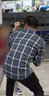 JEEP SPIRIT吉普长袖衬衫男秋冬季潮流格子衬衣男士百搭外套男装 白色 L 实拍图
