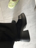 ZHR短靴女粗高跟加绒弹力瘦瘦袜靴女英伦风增高加绒女靴EH136A黑色38 实拍图