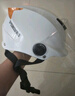 野马（YEMA）头盔夏季女电动车男3C认证轻便式四季半盔摩托车电瓶车夏盔安全帽 珍珠白【透明镜】 均码 实拍图
