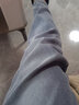 花花公子（PLAYBOY）牛仔裤男秋冬季休闲裤子男士潮牌宽松直筒长裤 浅蓝加绒 32 实拍图