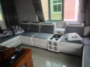 樱格莱（yingelai）沙发客厅现代简约多功能免洗猫抓布大户型布艺沙发组合整装贵妃 七件套3.98米 乳胶弹簧版（偏软） 实拍图