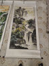 名人字画招财山水画靠山图国画客厅办公室装饰画中堂玄关走廊挂画竖幅卷轴 小桥流水人家 卷轴180*80CM 实拍图