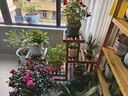 华观家居（Home Giving Furniture）多层实木花架阳台置物架室内花架子客厅落地式多肉绿萝花盆植物架 B款碳色带轮 实拍图