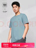 海澜之家（HLA）短袖T恤男款轻商务时尚系列绣花短袖男夏季 【凉感抗菌防螨】浅蓝96 2XL 185/100A  推荐83-90kg 实拍图