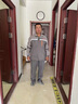 浩杰美依纯棉工作服套装男春秋长袖反光条工服定制户外建筑工地环卫劳保服 深灰浅灰套装 XL /175 实拍图