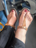 73Hours女鞋跳进假日2024夏季新品平底圆头凉鞋人字拖 实拍图