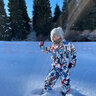 牧途雪（MUTUSNOW） 宝宝儿童连体滑雪服防水防风保暖滑雪衣裤东北装备 儿童连体花色 儿童连体巴黎铁塔 2XL (150) 实拍图