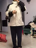 西域骆驼（VANCAMEL）冲锋衣男女加厚防风保暖登山服三合一可拆卸夹克外套连帽滑雪服 KY1818S熊猫白/黑色-女 XL 实拍图