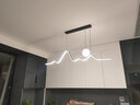鹿屋餐厅灯2026年最流行灯现代轻奢风长条灯餐桌吊线灯家用餐厅吊灯 普通长条款 黑色【120CM】精灵 实拍图