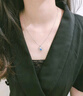 银千惠999足银项链女士海洋之心高级感轻奢吊坠情人节生日礼物送女友 项链/蓝锆+足银O字链+商家配送/免费刻字 配首饰证书/玫瑰花礼盒送老婆/情人节礼物送女朋友 实拍图