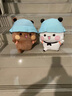 吉吉熊一二布布玩偶熊猫表情包公仔动漫周边抱枕卡通毛绒靠垫 啦啦+布布 高度 实拍图