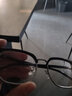 狮旅 半框眼镜理工男复古黑防蓝光斯文商务痞帅平光护眼睛无度数女 亮黑银框 双眼1.56左右250度 实拍图