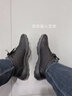 森达男鞋休闲男商场同款牛皮真皮透气软底运动防滑休闲鞋1AY01AM5 黑色打孔 44 实拍图
