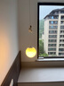若朗卧室床头吊灯简约创意月球宇航员儿童房灯奶油风客厅背景墙吊线灯 白色 A款10CM 三色变光 实拍图