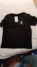 真维斯（Jeanswest）冰丝中袖男2025夏季简约印花宽松冰感速干短袖T恤男士大码上衣服 黑色（复古字体胸标） M (170) (30天质量问题全额退) 实拍图