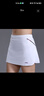 李宁（LI-NING） 羽毛球裙运动短裙女式 防走光打底裤大码网球裙子瑜伽健身跑步 白色 L 实拍图