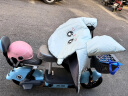 电动车挡风被 冬季电瓶车加厚加绒保暖防寒加宽侧翼包围女士萌耳挡风罩冬天加大双面防水双手口手套防风罩 加绒侧翼灰色大眼睛+口袋 实拍图