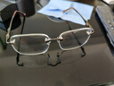 水晶宫东海天然白水晶老石头眼镜男士高清平光护目养目镜中老年石头眼镜 黑色镜架 实拍图