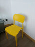 树浩家用加厚塑料餐椅餐桌休闲吃饭椅子网红现代简约餐厅商用凳子靠背 【升级加厚】柠檬黄 实拍图