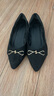 微光里 粗跟单鞋女 春夏季绒面尖头方跟鞋通勤中跟职业正装鞋高跟鞋 黑色 38 实拍图
