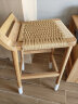 原始原素 实木吧台椅 现代简约高脚餐厅椅子北欧橡木家用麻绳酒吧椅 晒单实拍图