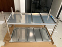 京集加厚不锈钢工作台双层厨房操作台置物架商用打荷台桌子切菜桌定制 加厚二层长120宽60高80 实拍图