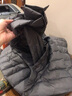 鸭鸭（YAYA）佟丽娅同款轻薄羽绒服男女同款短款休闲内胆薄款冬季保暖防寒外套 灰色-YE3C700311Y L 实拍图