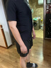 美津浓（MIZUNO）泳衣男士防尴尬沙滩泳裤套装速干大码短袖温泉游泳装备101黑2XL 实拍图