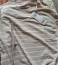 森马（Semir）短袖T恤男夏季时尚经典条纹圆领上衣日常简约装修身 咖白色调00351 170/88A/M 实拍图