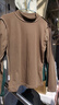 双面螺纹磨绒半高领长袖t恤女士内搭打底衫新款秋冬保暖百搭上衣 摩卡 XL 【建议115-130斤】 实拍图